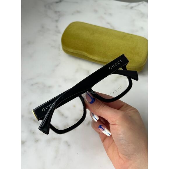NEW Gucci GG1138O Black Eyeglasses Frames Unisex - Picture 4 of 9